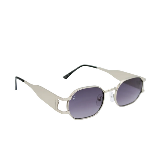 Charlotte Champagne Smoke front unisex sunglasses with champagne frame and smoke lenses