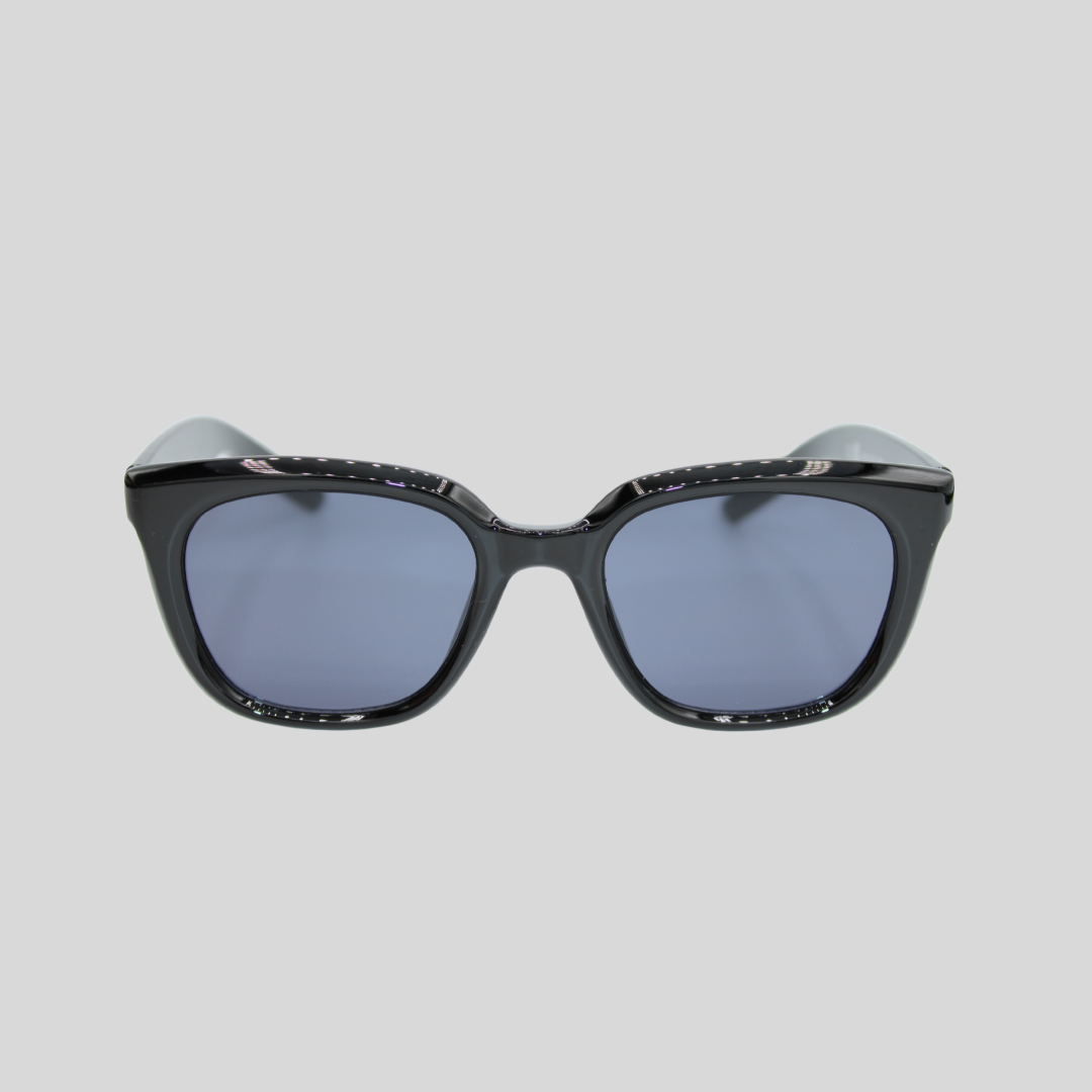 Abby Black unisex sunglasses with sleek black frame and dark lenses