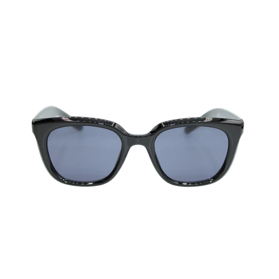 Abby Black unisex sunglasses with sleek black frame and dark lenses