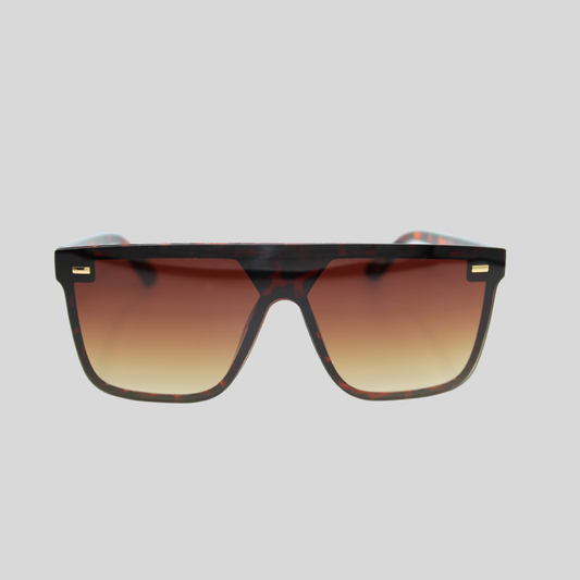 Archie Black Amber unisex sunglasses with flat-top frame and amber lenses