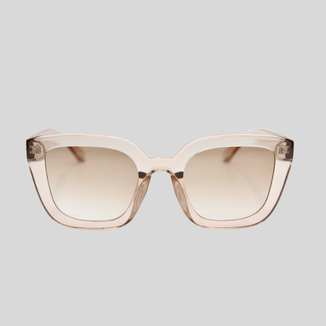 Camila Champagne unisex sunglasses with champagne frame and tinted lenses