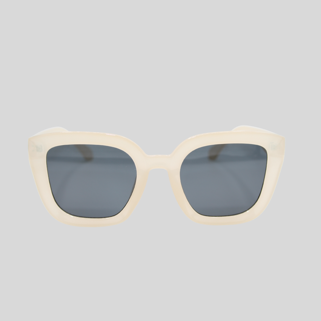 Camila Ivory unisex sunglasses with ivory frame and tinted lenses