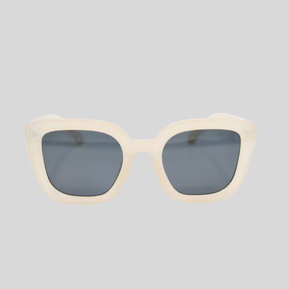 Camila Ivory unisex sunglasses with ivory frame and tinted lenses