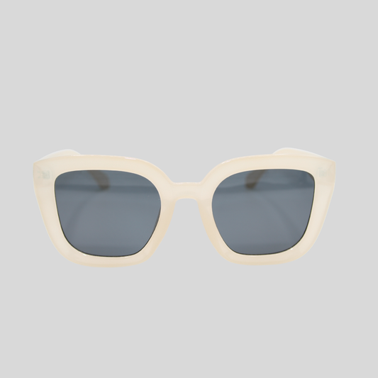 Camila Ivory unisex sunglasses with ivory frame and tinted lenses