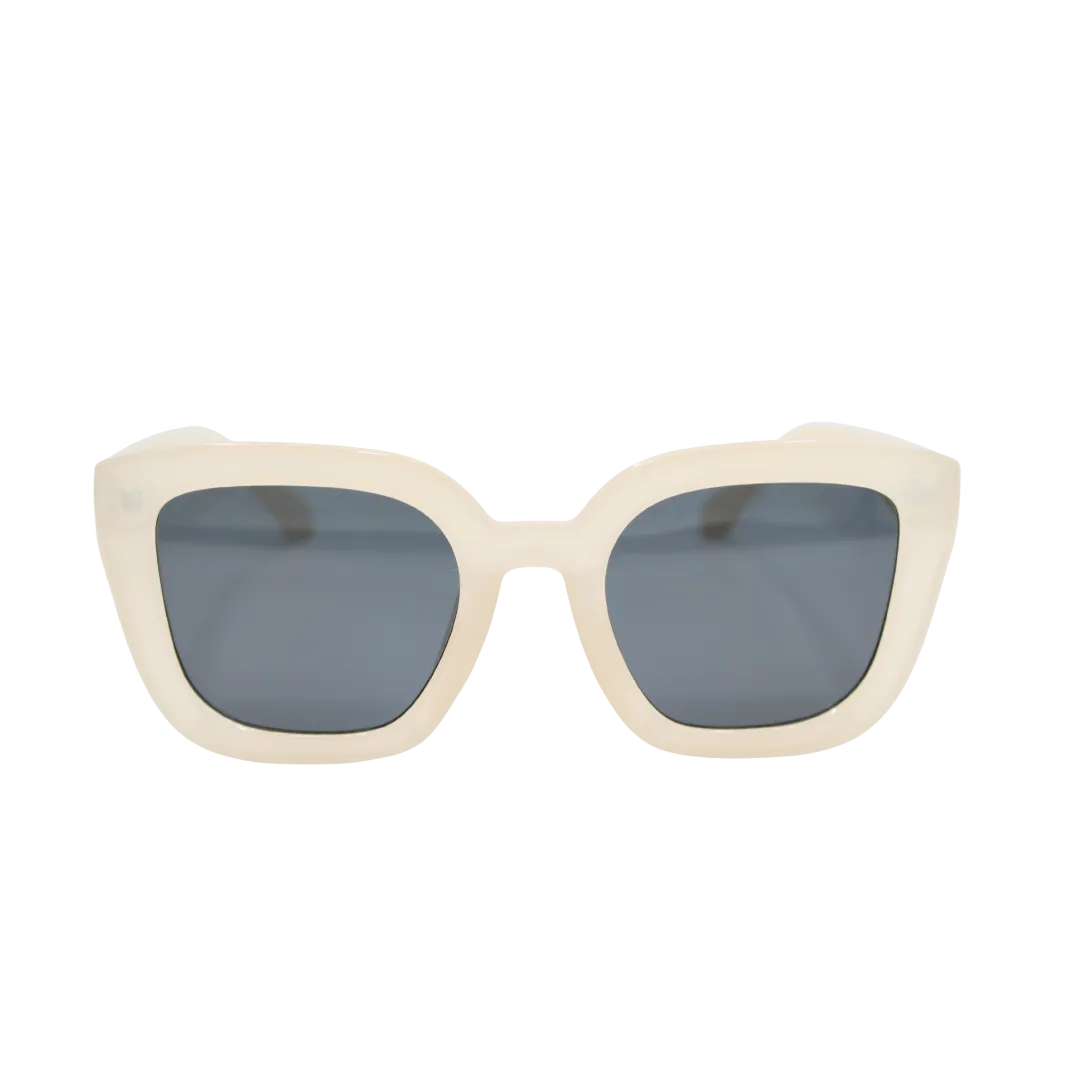 Camila Ivory unisex sunglasses with ivory frame and tinted lenses