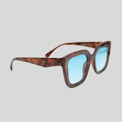 Camila Brown Tortoise front unisex sunglasses with brown tortoise frame and tinted lenses