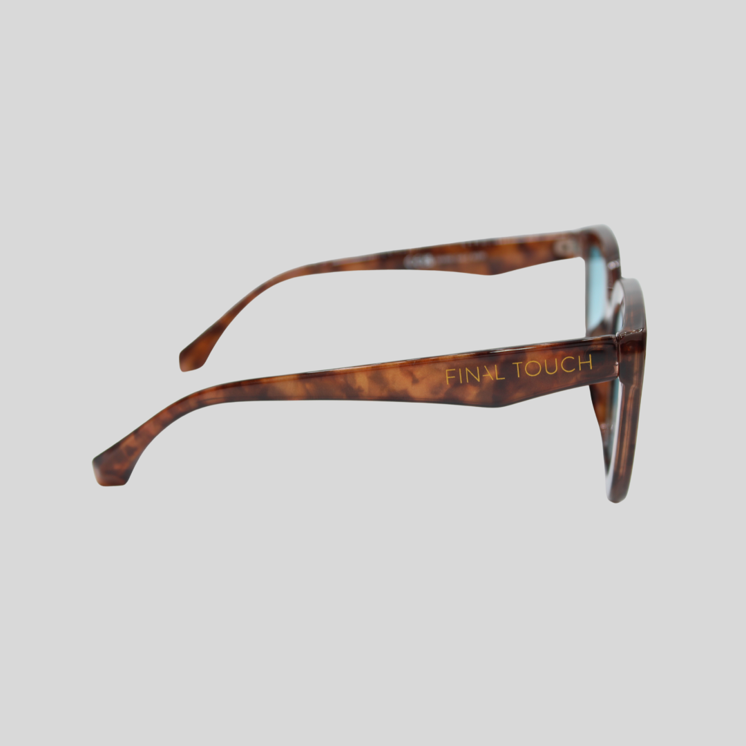 Camila Brown Tortoise side unisex sunglasses with brown tortoise frame and tinted lenses