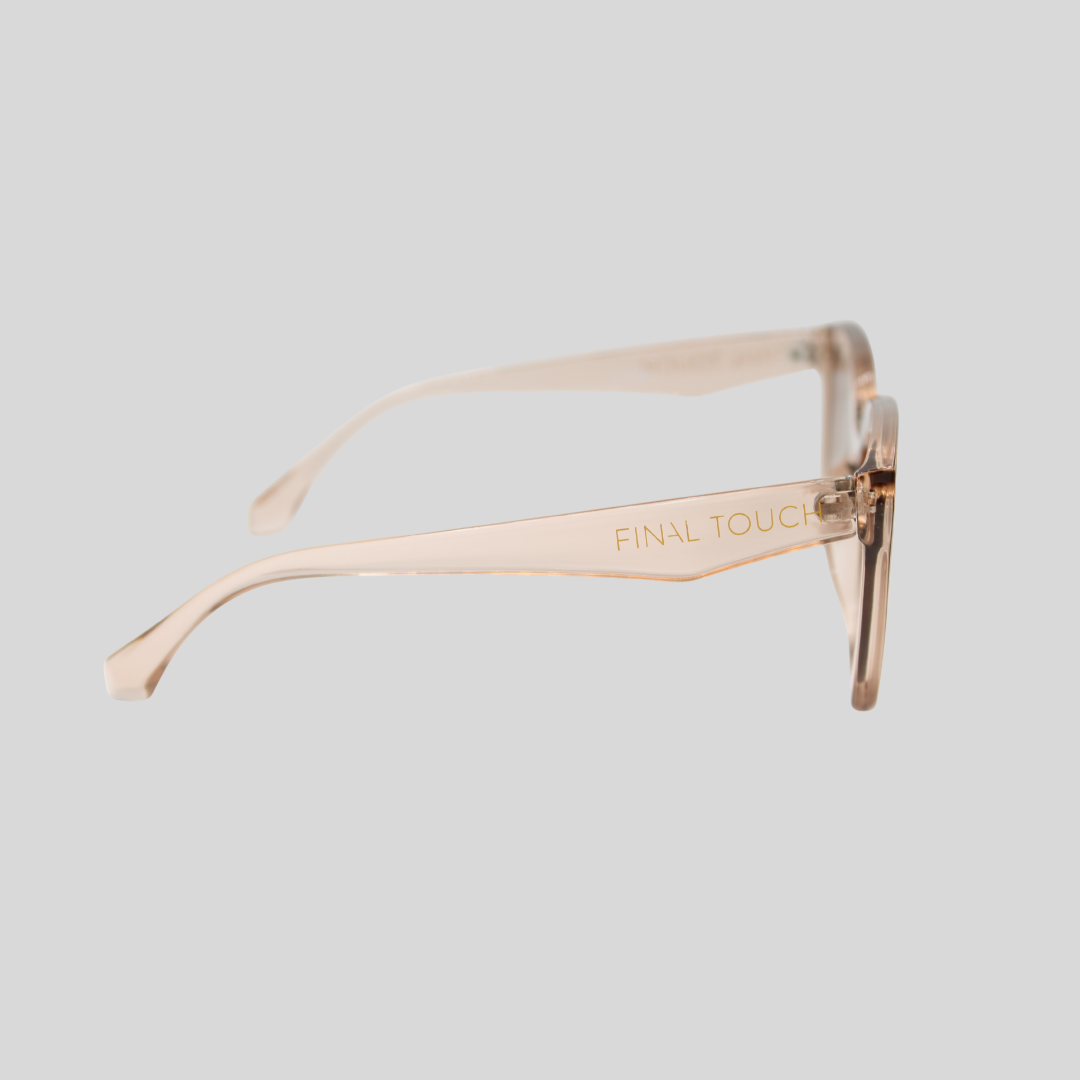 Camila Champagne side unisex sunglasses with champagne frame and tinted lenses