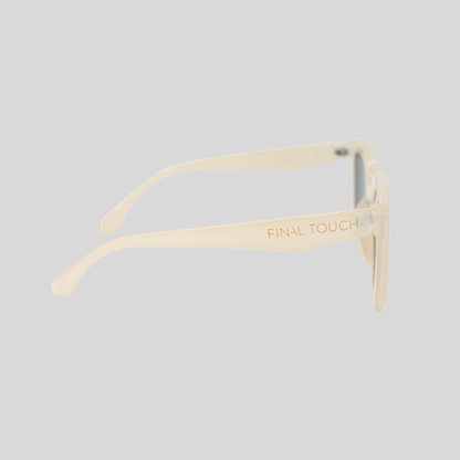 Camila Ivory side unisex sunglasses with ivory frame and tinted lenses