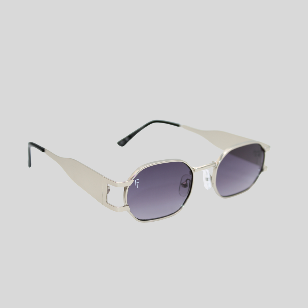 Charlotte Champagne Smoke front unisex sunglasses with champagne frame and smoke lenses
