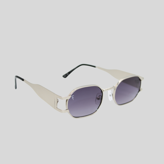 Charlotte Champagne Smoke front unisex sunglasses with champagne frame and smoke lenses
