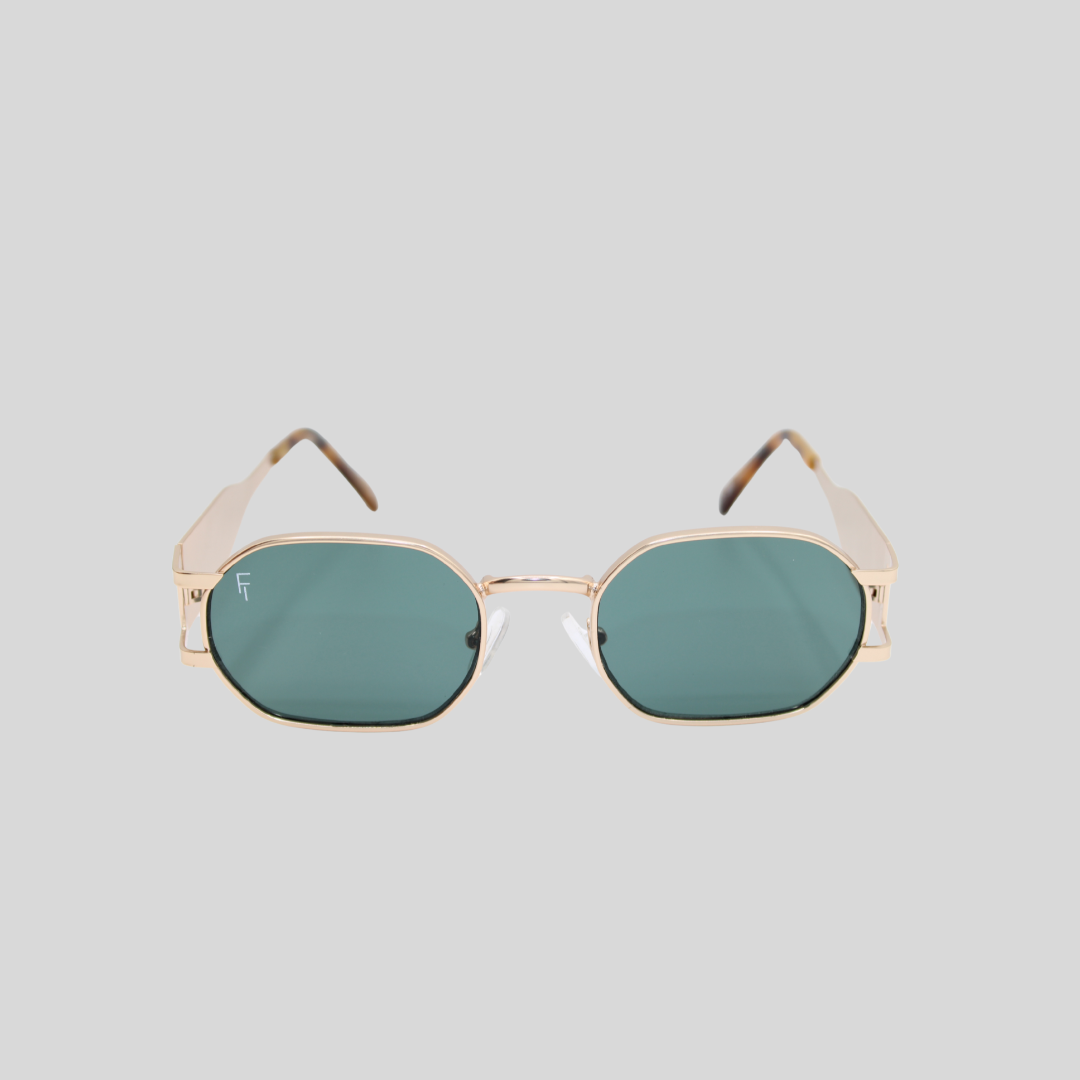 Charlotte Forest Green unisex sunglasses with forest green lenses