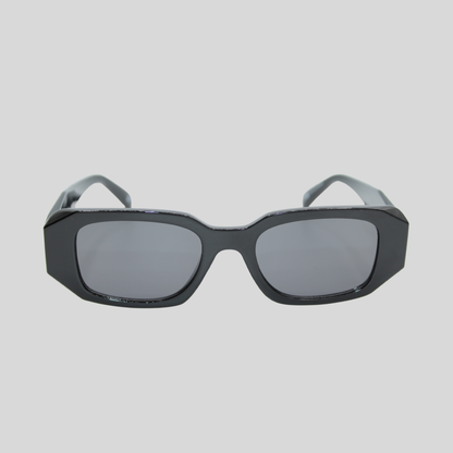 Emily Black unisex sunglasses with sleek black frame and dark lenses