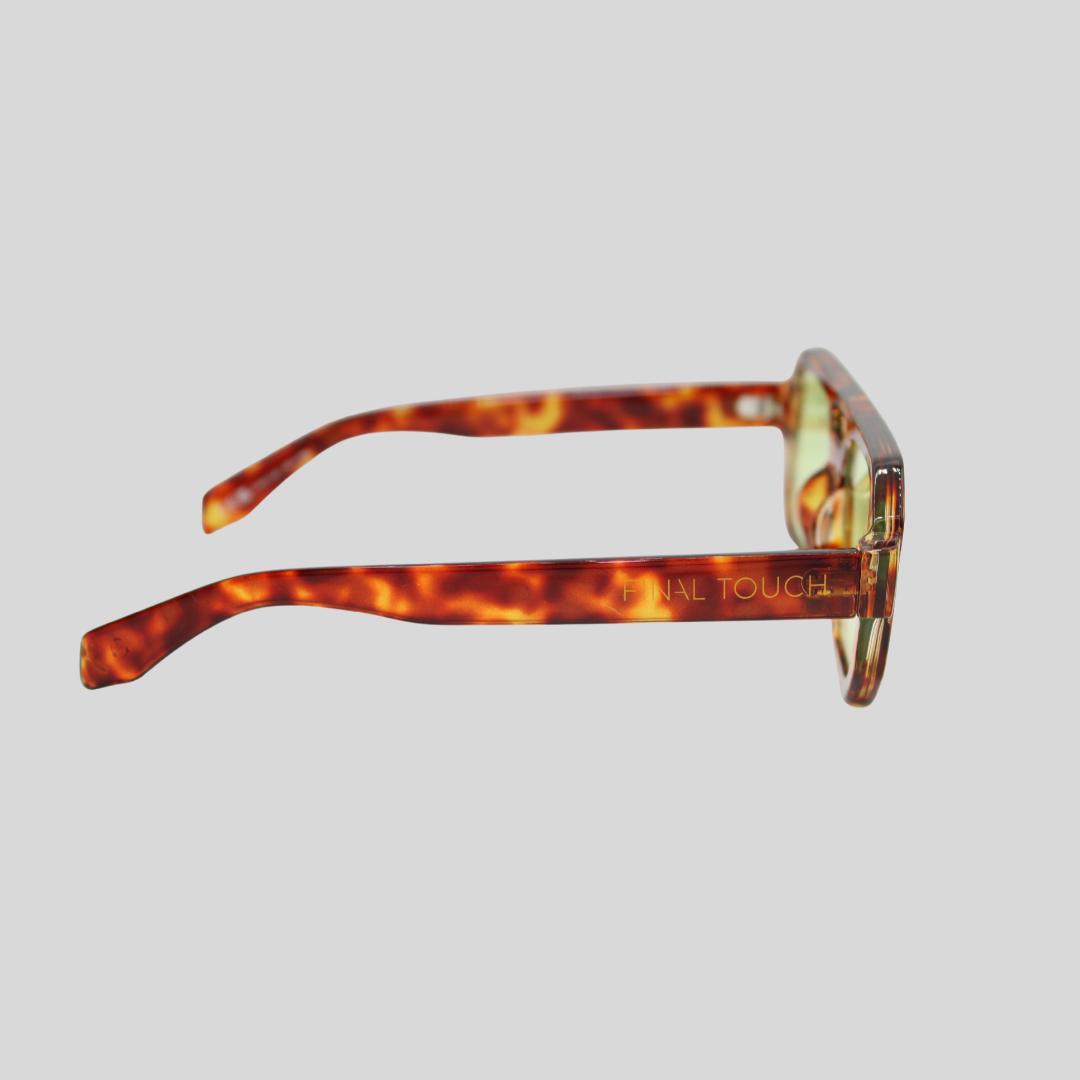 Jensen Tortoiseshell Green side unisex sunglasses with green lenses