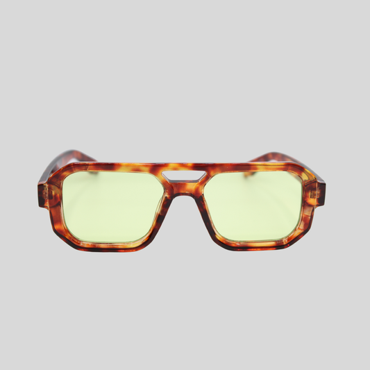 Jensen Tortoiseshell Green unisex sunglasses with green lenses