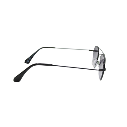 Lennon Matte Black Smoke side unisex sunglasses with matte black metal frame and smoke lenses