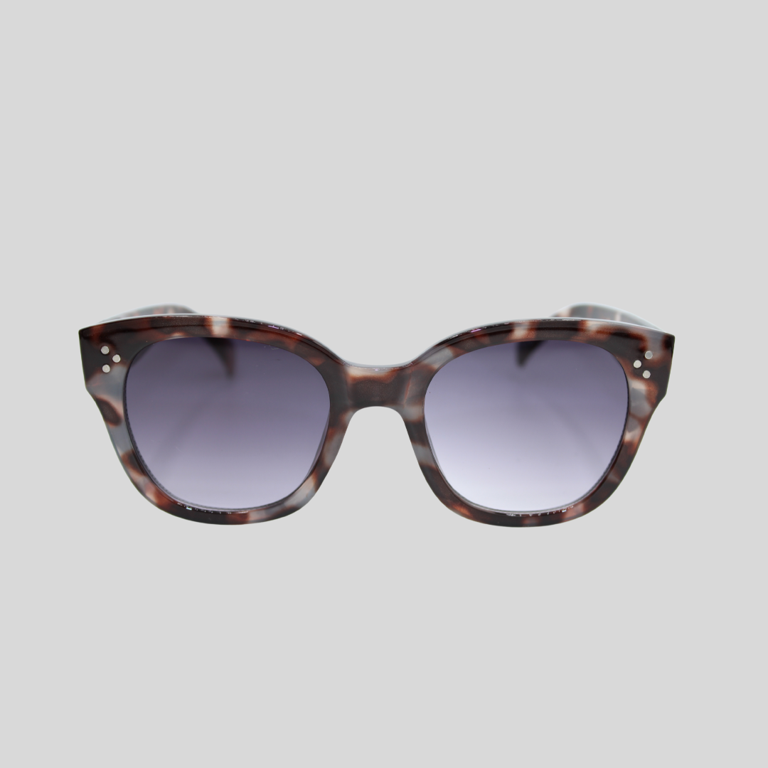 Nicky Dark Tortoiseshell unisex sunglasses with dark gradient lenses