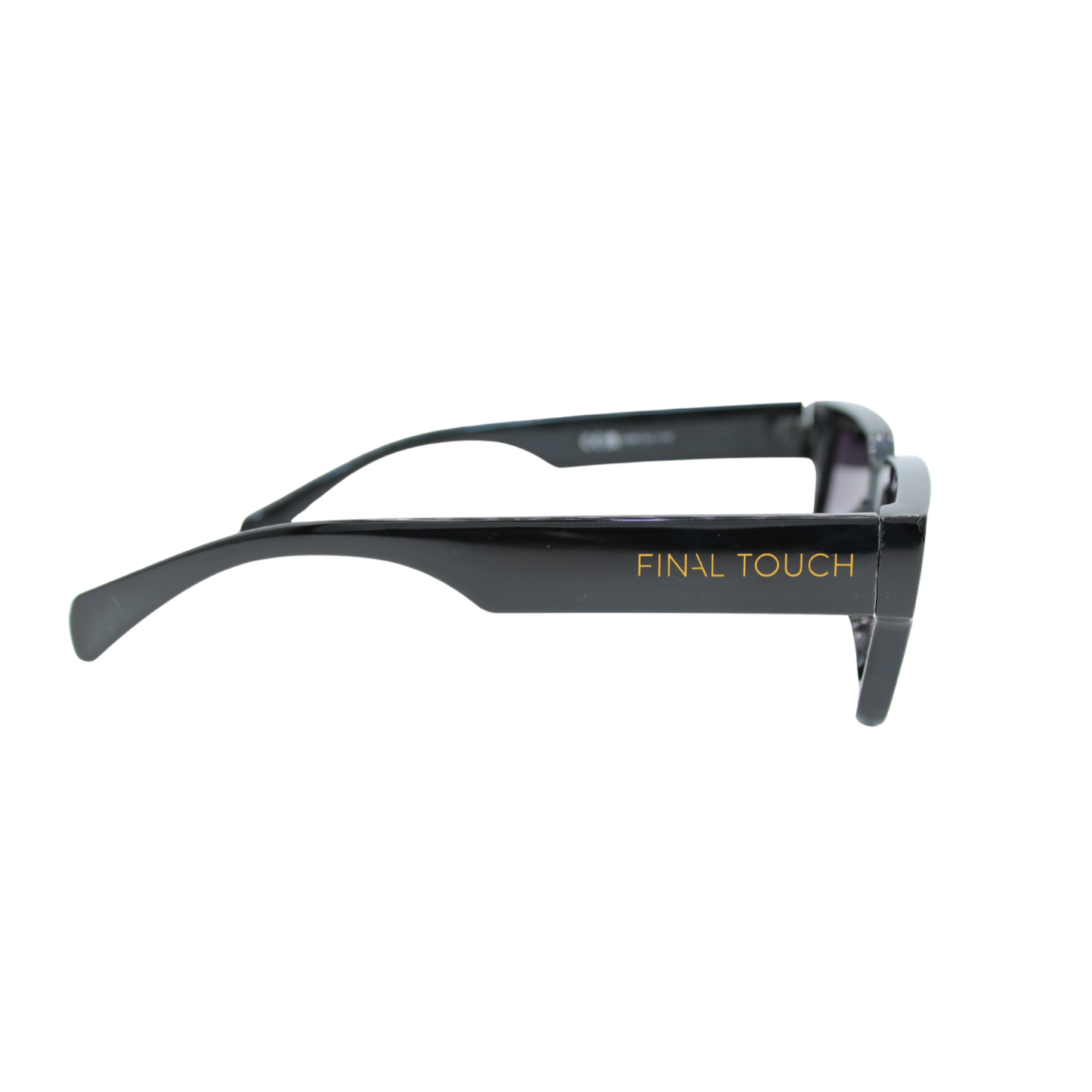 Square Sunglasses Black Frame Smoke Gradient Lens UV400 – Tommy Shadow Side View