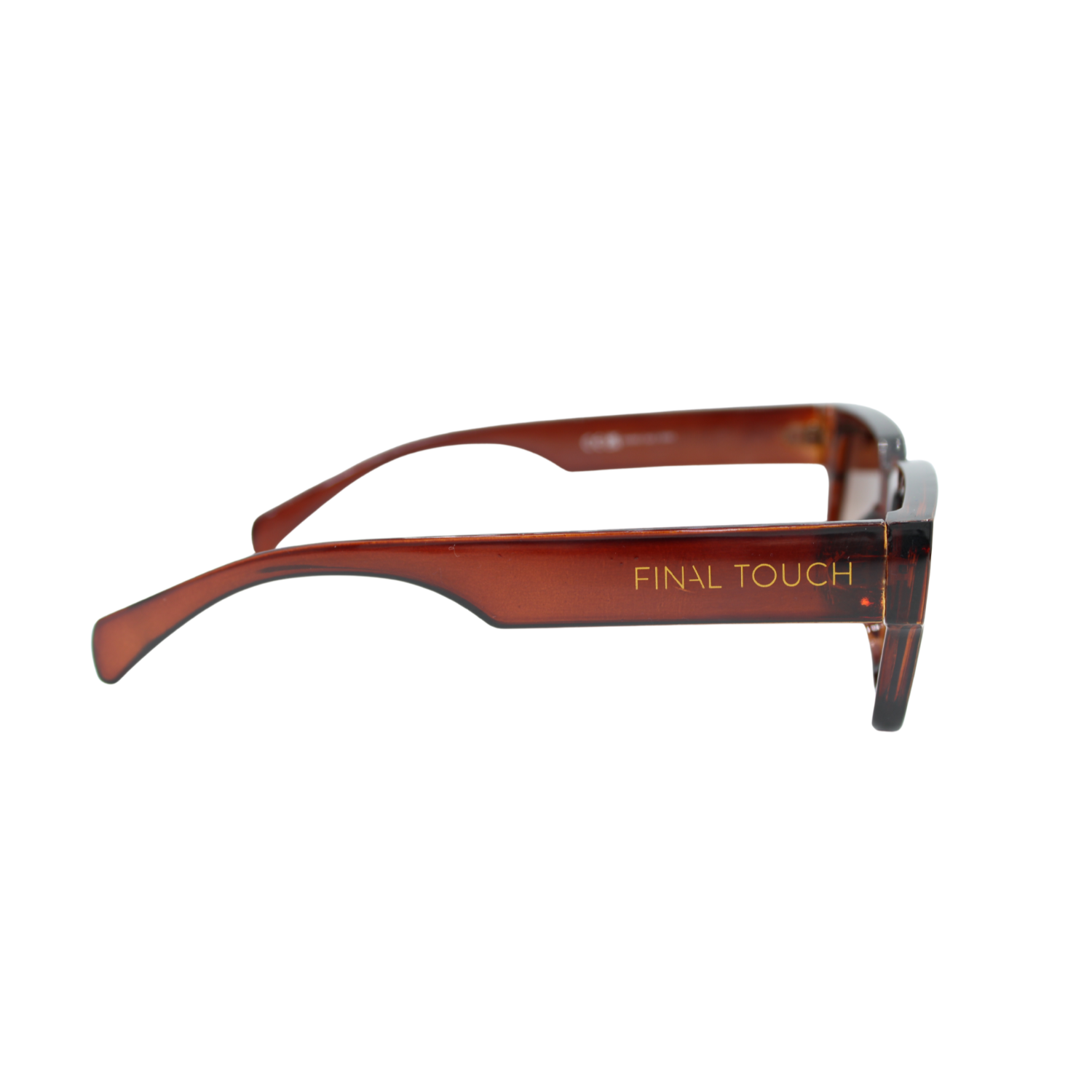 Square Sunglasses Brown Frame Brown Gradient Lens UV400 – Tommy Sunset Brown Side View