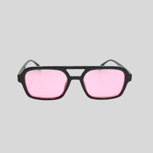 Tony Black Rose sunglasses with black frame and rose lenses