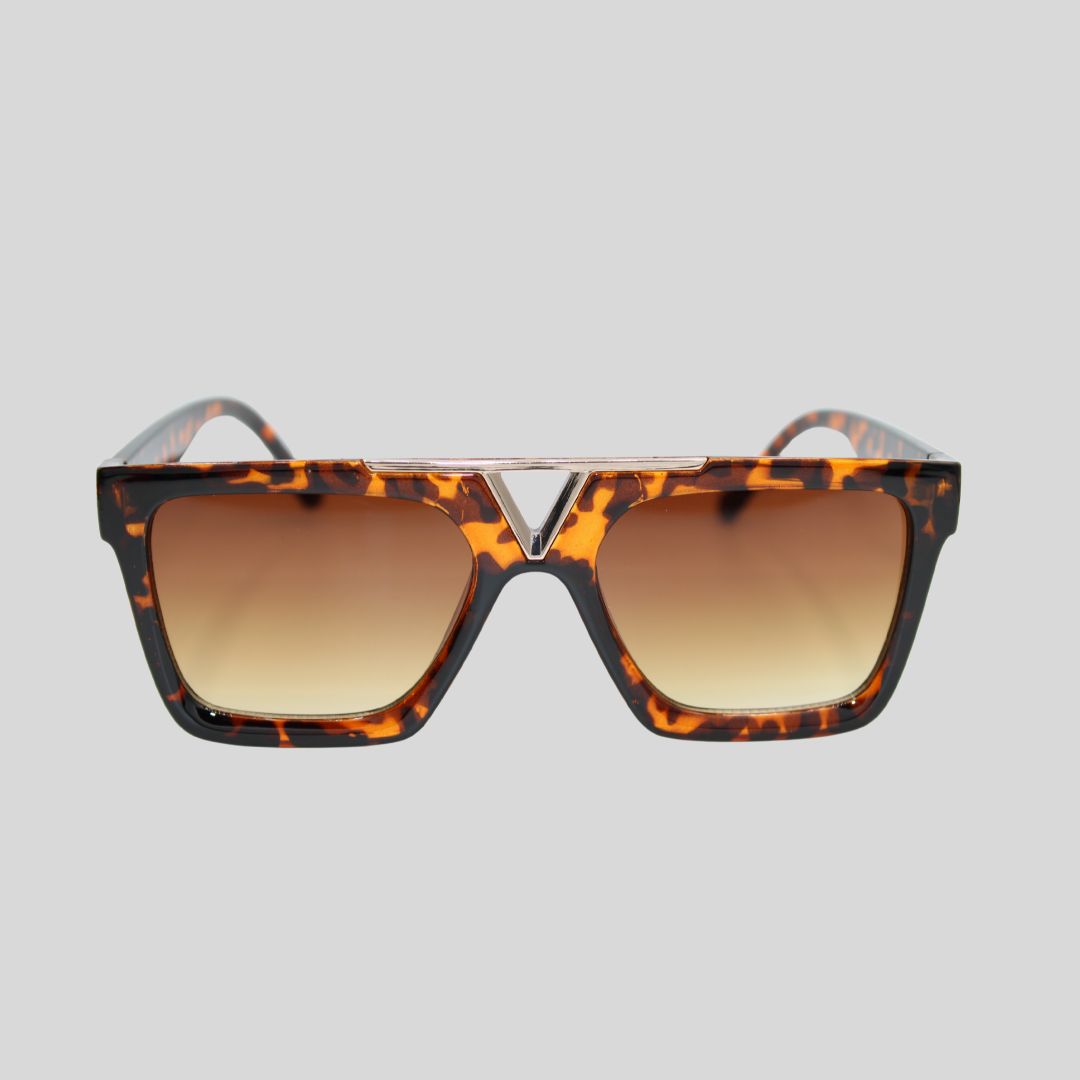 Wade Classic Tortoise sunglasses with rectangular tortoiseshell frame